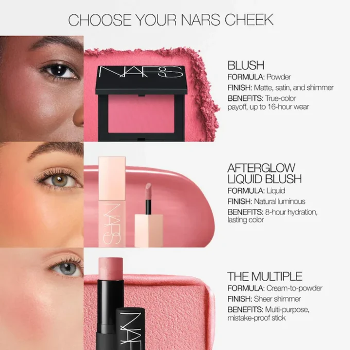 NARS - Mini Talc-Free Powder Blush | Dominant | Matte Poppy Pink - Image 5